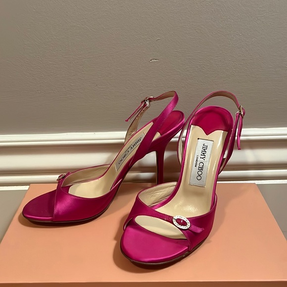 Jimmy Choo Shoes - Y2K Jimmy Choo Hot Pink Sling-backs
